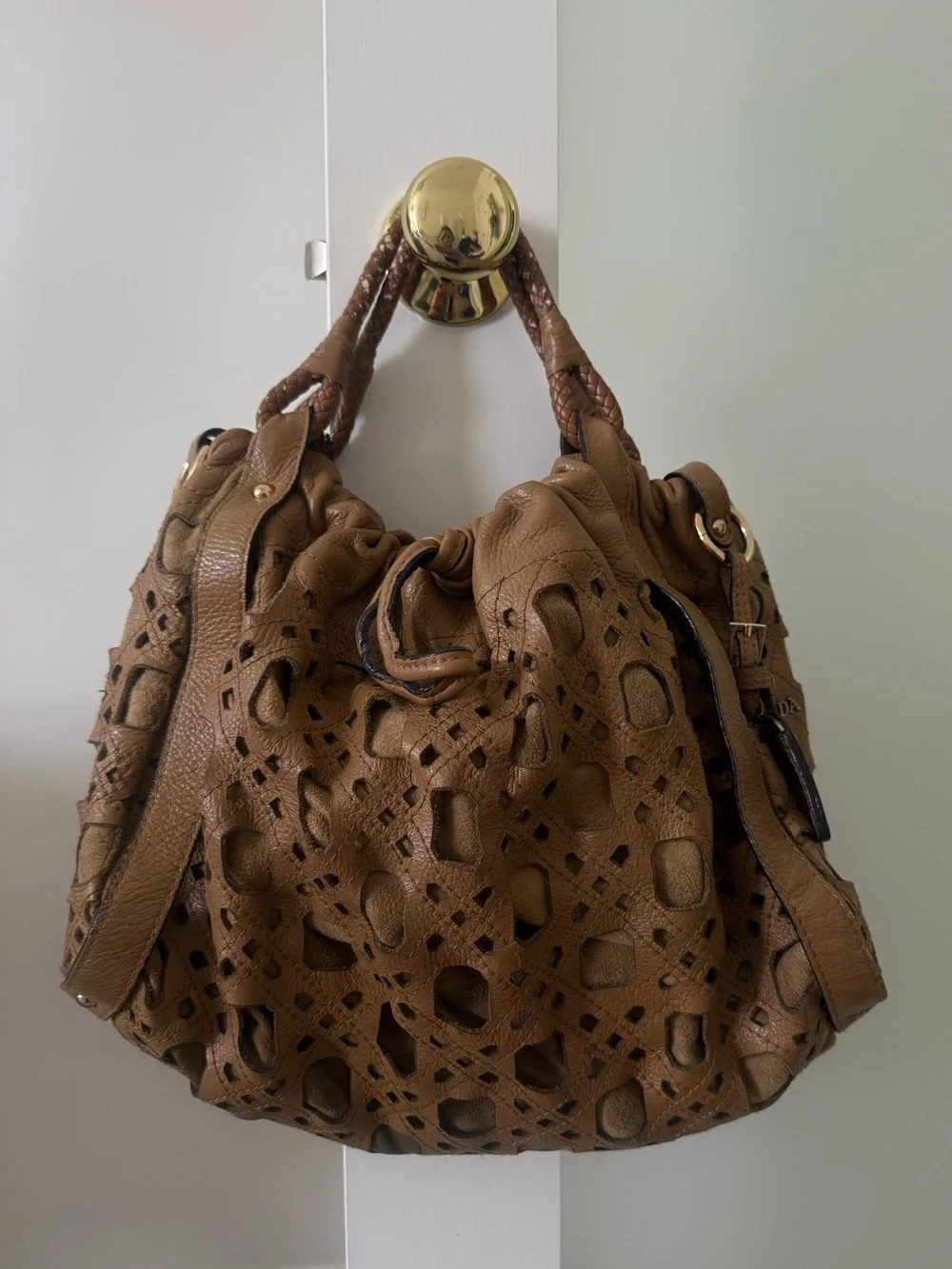 Prada tan leather